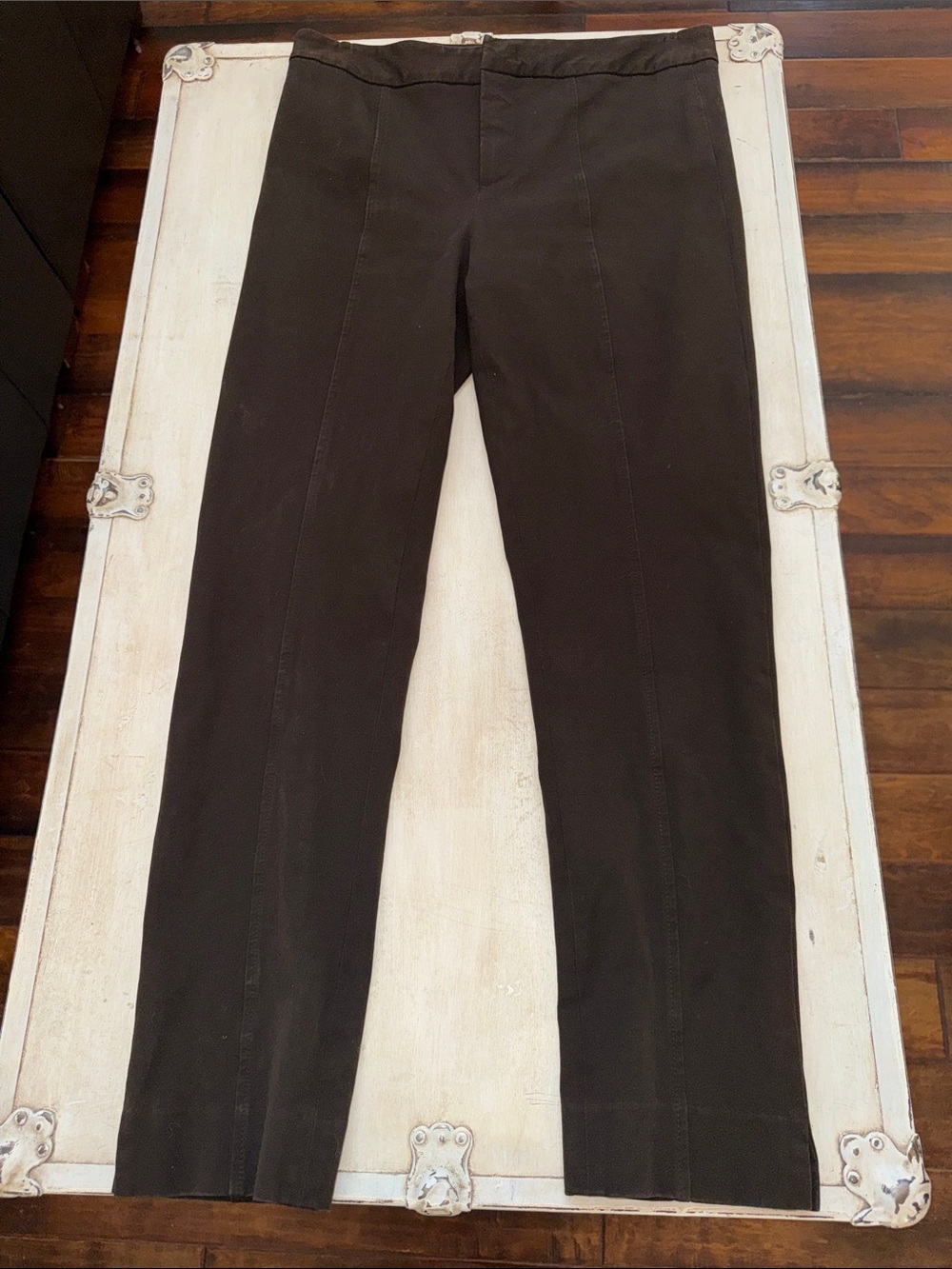 NYDJ Dark Brown Ankle Slim Straight Pants